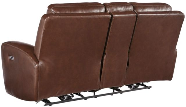 Signature Design by Ashley® Next Move Mahogany Power Reclining Loveseat with Console and Adjustable Headrest-2