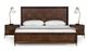 VIG Furniture Modrest Shane Brass/Dark Acacia Queen Panel Bed-1