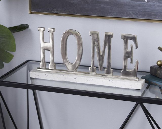 Deco Marche Silver 18" Home Decorative Sign-2