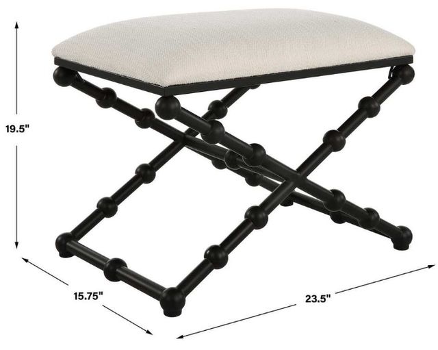 Uttermost®  Iron Satin Black Drops Small Bench-2