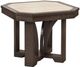 C R Plastic St. Tropez Chocolate and Beige Square End Table-0