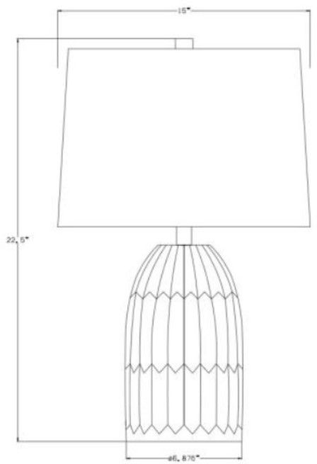 Surya Sines White Table Lamp-2