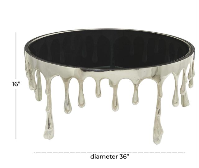 Deco Marche U Select Silver Abstract Drip Coffee Table-3