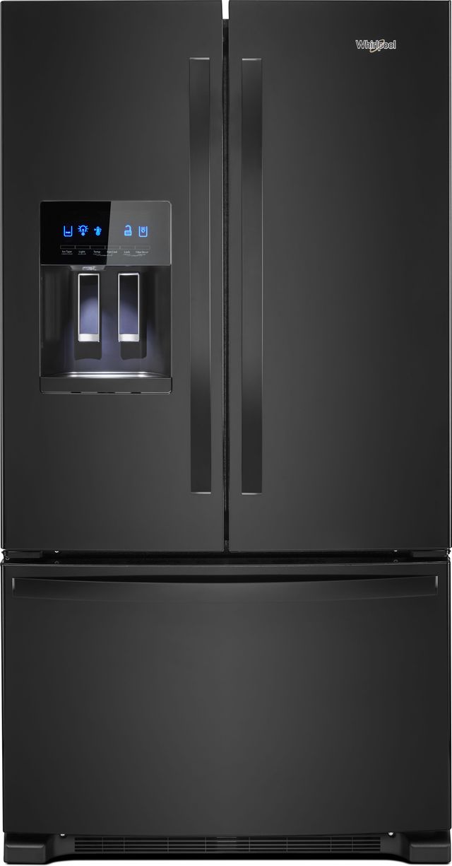 Whirlpool® 36 in. 24.7 Cu. Ft. Black Freestanding French Door Refrigerator-0