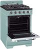 Unique® Appliances Classic Retro 24" Ocean Mist Turquoise Freestanding Gas Range-2