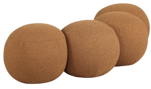 Meridian Furniture Apollo Saddle 65" Boucle Fabric Upholstered Bench-2