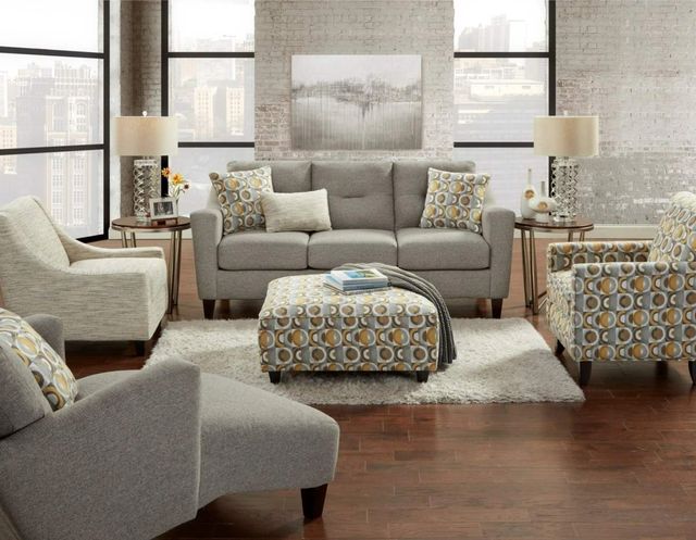 Fusion Furniture Dillist Mica Gray Chaise-1