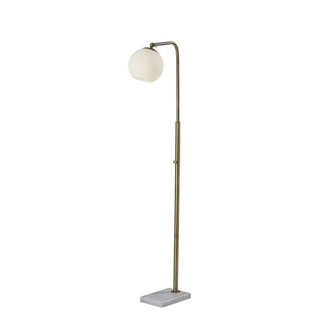 Adesso® Remi Antique Brass Arc Lamp-0