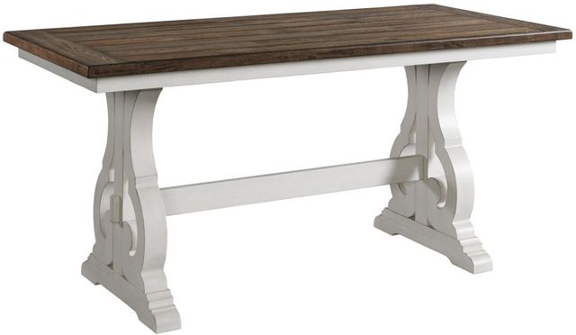Intercon Drake French Oak Counter Table with Rustic Gray Base-0