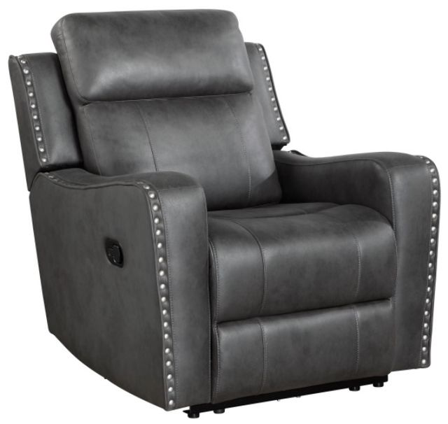 Homelegance® Kellen Smoky Gray Manual Recliner-0