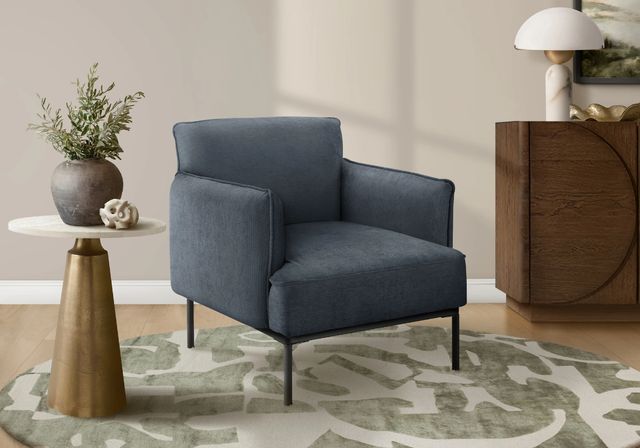 Monarch Specialties Inc. Blue 33" Accent Chair-1