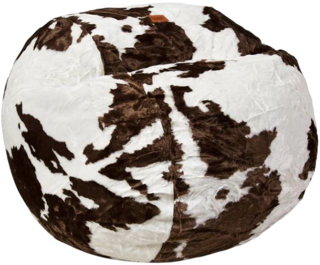 CordaRoy's® Original Cow Faux Fur Queen Bean Bag Chair-0