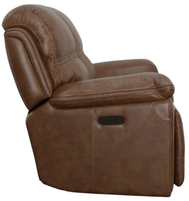 Flexsteel® Fenwick Brown Power Recliner Loveseat with Power Headrests-3