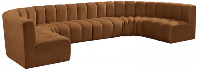 Meridian Furniture Arc 8-Piece Saddle Velvet Sectional-0