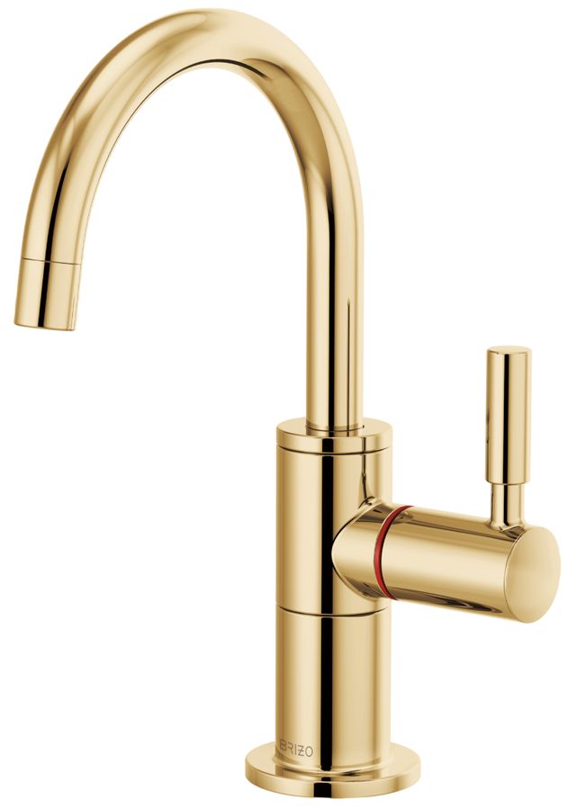 Brizo Odin® Brilliance® Polished Gold Instant Hot Faucet with Arc Spout-0