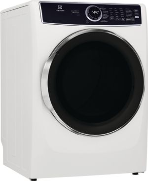 Front view of the Electrolux 8.0 Cu. Ft. White Electric Dryer