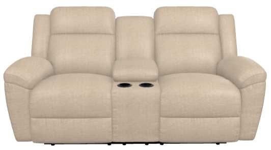 La-Z-Boy® Joel Sand Power Reclining Loveseat with Console and Headrest-1
