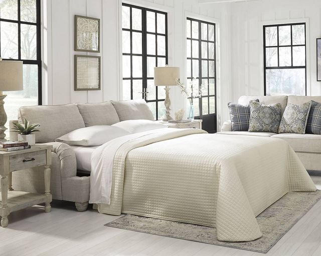 Benchcraft® Traemore Linen Queen Sofa Sleeper-2