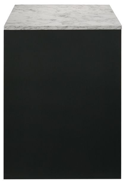 Crown Mark Rangley Black Writing Desk with White Surface-2