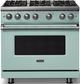 Viking® 5 Series 36" Splash Pro Style Gas (NG) Range with Polished Chrome Trim-0