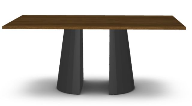 Amisco Customizable Gemma Walnut Veneer 72'' Bar Height Table-1