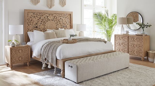 Home Trends & Design Taj Whitewash Nightstand-3