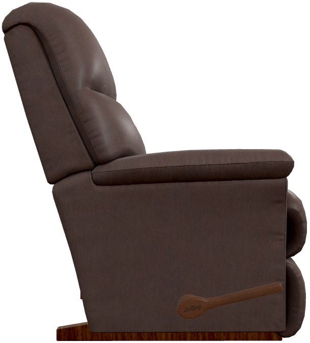 La-Z-Boy® Reed Walnut Leather Manual Rocking Recliner-0