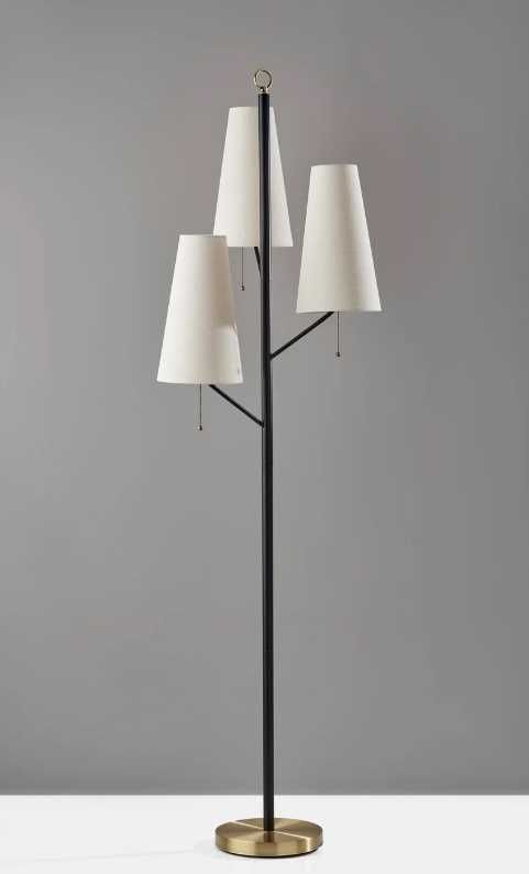 Adesso® Daniel Antique Brass Floor Lamp-4