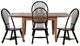Liberty Furniture Treasures 5-Piece Rustic Black/Rustic Oak Optional Retractable Table Set-0