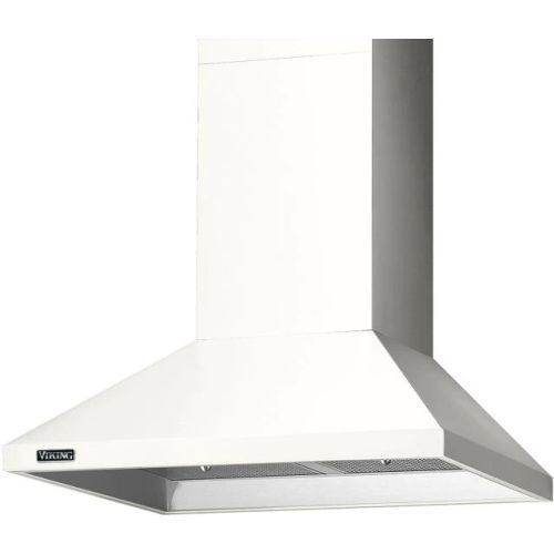 Viking® 3 Series 36" Pure White Wide Chimney Wall Hood with Ventilator-0