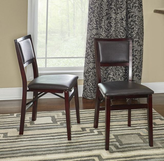 Linon Kiera Espresso Folding Chair -1