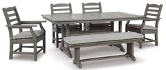Signature Design by Ashley® Visola 6-Piece Gray Outdoor Dining Set