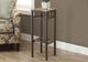 Monarch Specialties Inc. Cappuccino Marble Bronze Accent Table-2