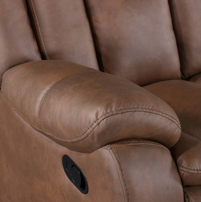 New Classic® Home Furnishings Morello Brown Dual Manual Reclining Sofa-4