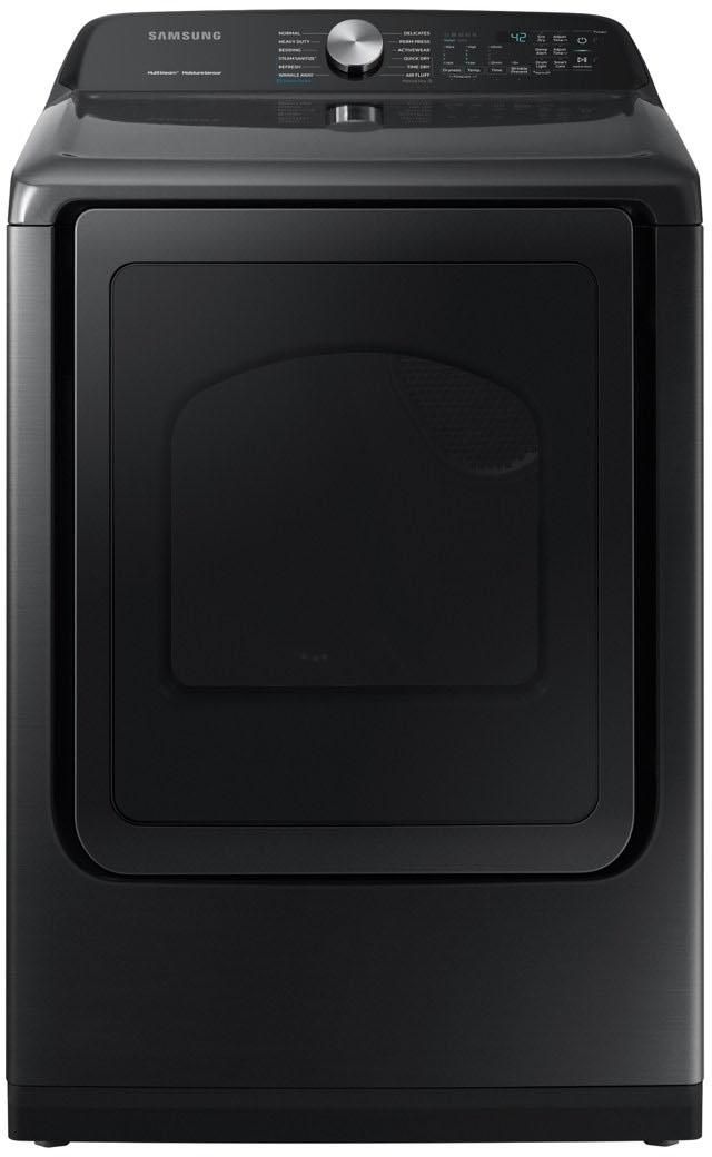 Samsung 7.4 Cu. Ft. Fingerprint Resistant Black Stainless Steel Front Load Gas Dryer-0