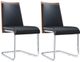 VIG Furniture Morgan 2-Piece Black/Chrome/Walnut Modern Dining Chair Set-0