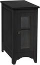 Monarch Specialties Inc. Black Veneer Narrow Side Table-0