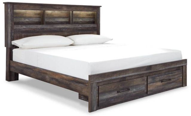 Signature Design by Ashley® Drystan 5-Piece Brown Rustic King Storage Bed Set-1