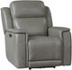 Bassett® Furniture Club Level Conover Light Gray Leather Wallsaver Power Recliner-0