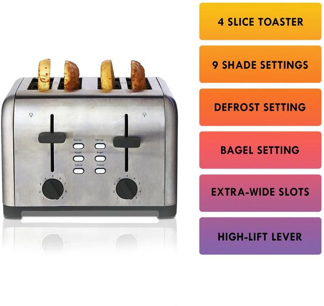 Kenmore® 4 Slice Stainless Steel Toaster-2