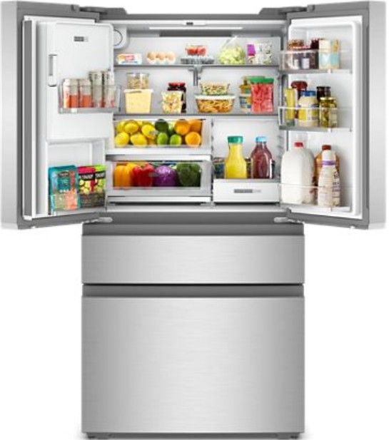 Whirlpool® 36” 21.9 Cu. Ft. Fingerprint Resistant Stainless Steel Counter Depth French Door Refrigerator with Nugget Ice-1