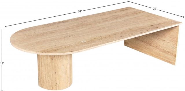 Meridian Furniture Salerno Travertine Coffee Table-2