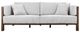International Furniture Direct Roots Stained Brown/White 93" Upholstered Sofa-1