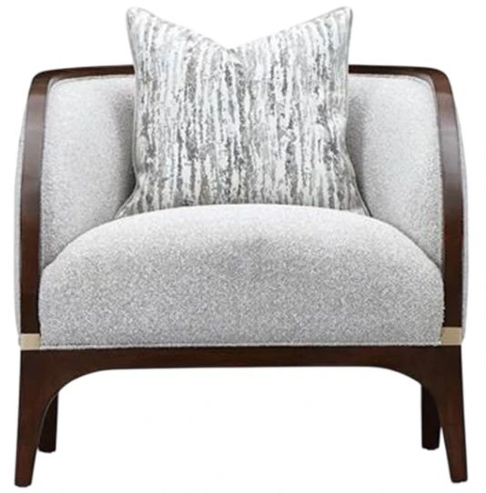 Michael Amini® Houston Gray/Walnut Matching Chair-2