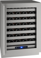 U-Line 5 Class Collection 24" 5.2 Cu. Ft. Stainless Steel Wine Cooler with Reversible Glass Door-0