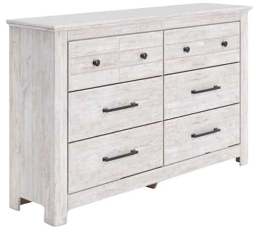 Signature Design by Ashley® Makidern 4-Piece Whitewash King Panel Bedroom Set-2