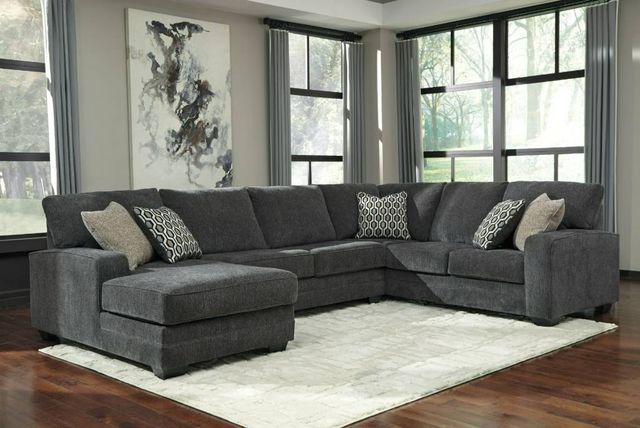 Benchcraft® Tracling 3-Piece Slate Left-Arm Facing Sectional and Chaise-2