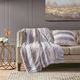 Olliix by Madison Park Zuri Blush/Grey Faux Fur Square Pillow-2