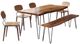 Jofran Inc. Nature's Edge 6-Piece Light Chestnut 79"Dining Set-0