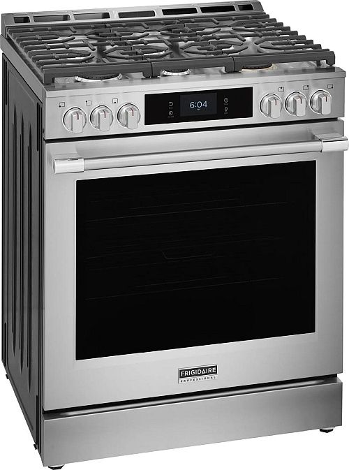 Frigidaire Professional® 30" Smudge-Proof® Stainless Steel Slide-In Gas Range with Stone-Baked Pizza-2